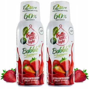 Zestaw 2 koncentratów do Saturatora FruttaMax Truskawka Light bez Cukru, 500 ml - Syropy i koncentraty owocowe - miniaturka - grafika 1