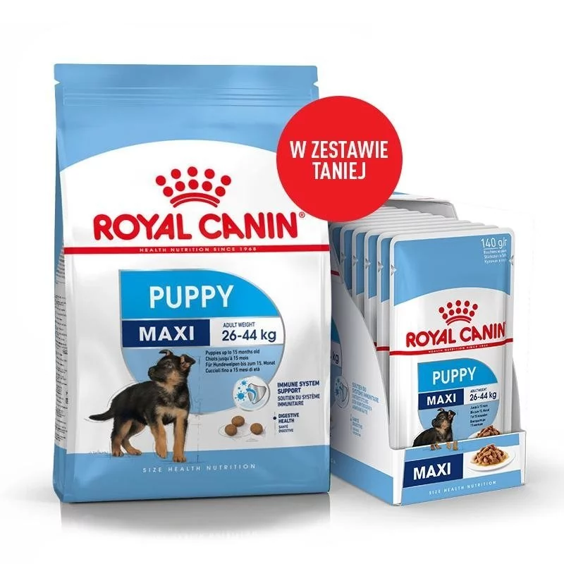 Royal Canin Maxi Puppy 15kg + 10x140g saszetka 9003579008447/0