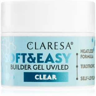 Claresa - Żel budujący SOFT&EASY Builder Gel Clear 12 g - Żele do paznokci - miniaturka - grafika 1