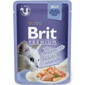 Mokra karma dla kotów - Brit Premium Kot Premium with Salmon Fillets for Adult Cats JELLY 85g - miniaturka - grafika 1