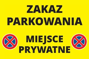 Tabliczka Zakaz Parkowania, 20x30 cm, PCV5 - Prace ręczne dla dzieci - miniaturka - grafika 1