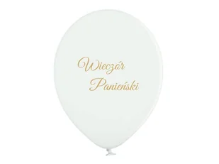 Balony lateksowe białe wieczór panieński 50 szt. - Wieczór panieński i kawalerski - miniaturka - grafika 1