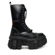 Glany damskie - Glany NEW ROCK M-WALL127N-C4 Czarny - miniaturka - grafika 1