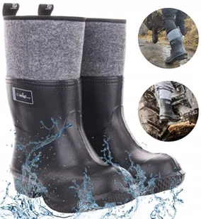 BARDZO LEKKIE KALOSZE PIANKOWE GUMIAKI GUMOWCE FILCAKI PIANKA EVA BHP 48 - Kalosze damskie - miniaturka - grafika 1