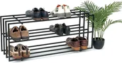Szafki na buty - DanDiBo Stojak na buty metalowy czarny 3 poziomy 96552 Stojak na buty Stojak na buty nowoczesny Solidna szafka na buty Półka - miniaturka - grafika 1