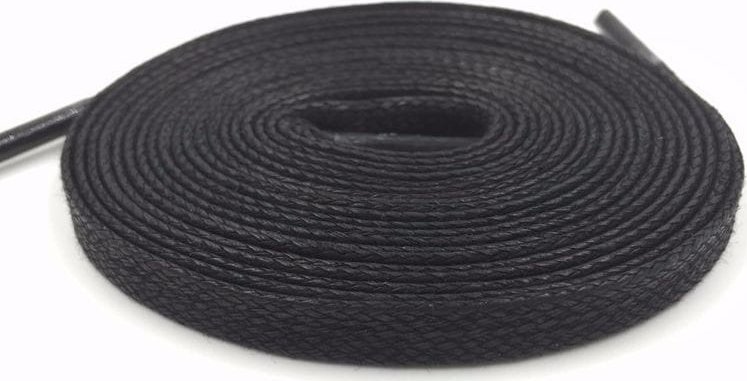 kufer-pasmanteria.pl Sznurowadła płaskie bawełniane 110 cm CZARNE