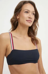 Tommy Hilfiger biustonosz kąpielowy kolor granatowy miękka miseczka UW0UW05291 - Stroje kąpielowe - miniaturka - grafika 1