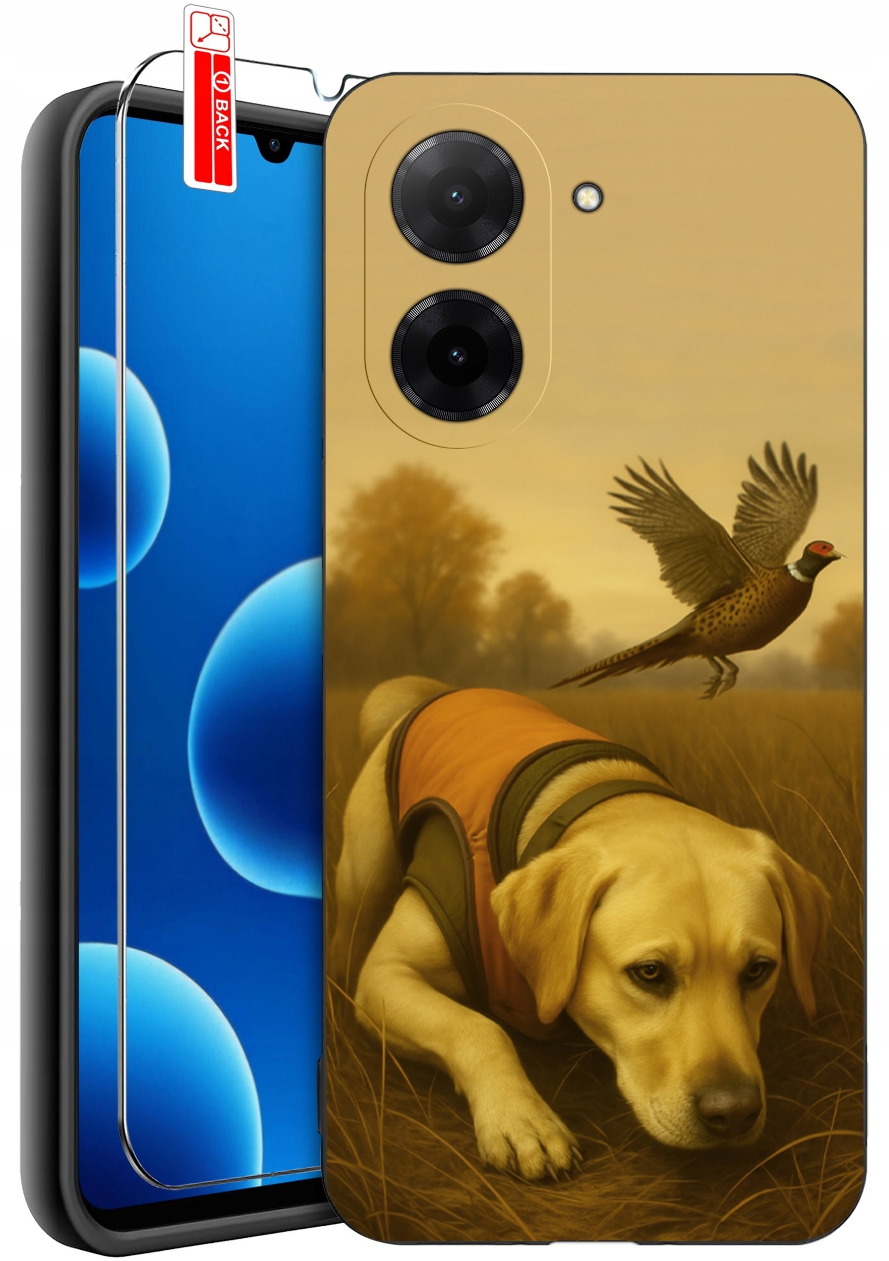 ETUI do Xiaomi Redmi A5 WZORY SILIKONOWE MATT CASE + SZKŁO 9H