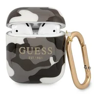 Akcesoria do słuchawek - Guess Guess GUA2UCAMG AirPods cover czarny/black Camo Collection GUE1093BLK - miniaturka - grafika 1