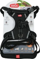 Szelki dla psów - ZOLUX Zestaw szelki + smycz dla psa CLIP&GO XL czarny - miniaturka - grafika 1