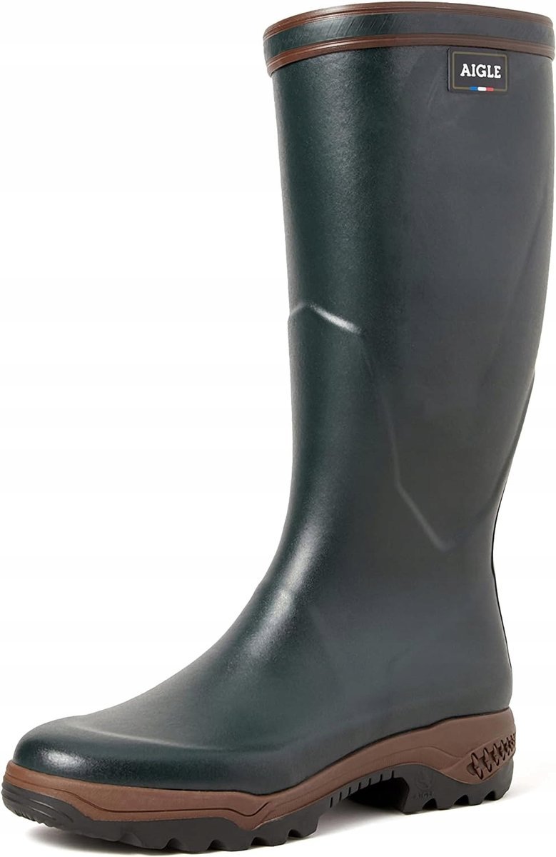 AIGLE MĘSKIE KALOSZE WYSOKIE Z LOGO KHAKI 43 16KA