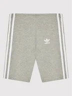 Spodenki damskie - adidas Szorty sportowe adicolor Cycling HD2039 Szary Slim Fit - miniaturka - grafika 1