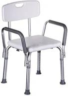 Akcesoria dla osób starszych i niepełnosprawnych - Krzesło prysznicowe z oparciem i podłokietnikami - miniaturka - grafika 1