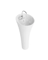Umywalki - Lavita Soft Umywalka wolnostojąca 42,5 cm biały połysk 5900378308089 - odbiór osobisty: Kraków, Warszawa - miniaturka - grafika 1