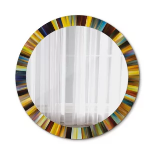 Lustro Okrągłe Kolorowe promienie 80cm - Lustra - miniaturka - grafika 1