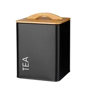 Pojemniki kuchenne - Pojemnik kwadratowy MONACO TEA czarny - miniaturka - grafika 1