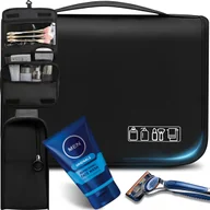 Kosmetyczki, organizery i kuferki - Kosmetyczka Podróżna Torba Organizer Na Kosmetyki Męska Damska Suwak Uchwyt - miniaturka - grafika 1