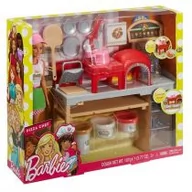 Lalki dla dziewczynek - Mattel Barbie Pizzeria zestaw + lalka - miniaturka - grafika 1