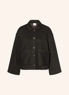 Bluzy damskie - Ichi Żakiet Pudełkowy Ihkate Z Dżerseju schwarz - ICHI - miniaturka - grafika 1