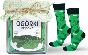 Soxo Męskie Skarpetki SOXO ogórki kiszone w słoiku z serwetką 4045 - Skarpety termoaktywne - miniaturka - grafika 1