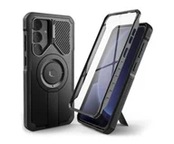 Etui i futerały do telefonów - Tech-Protect Kevlar Magsafe+ do Samsung Galaxy S25 Black - miniaturka - grafika 1