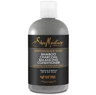 Odżywki do włosów - Shea Moisture African Black Soap Bamboo Charcoal Balancing Conditioner, Odżywka do włosów, 384ml - miniaturka - grafika 1