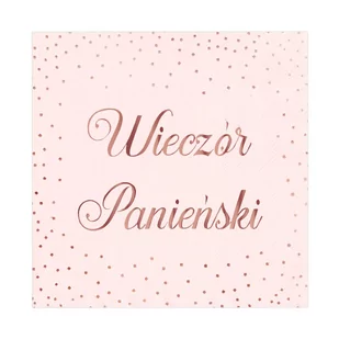 Serwetki Wieczór Panieński, różowe 33x33cm, 10 szt. - Wieczór panieński i kawalerski - miniaturka - grafika 1