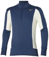 Bluzy sportowe damskie - MIZUNO Bluza do biegania WARMALITE HZ Estate Blue - miniaturka - grafika 1
