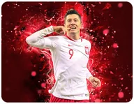 Podkładki pod mysz - PODKŁADKA POD MYSZKĘ ROBERT LEWANDOWSKI 23x19CM DO LAPTOPA - miniaturka - grafika 1