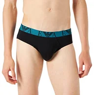Koszulki i topy damskie - Emporio Armani Underwear Men's 2-pak Bold Monogram Briefs, Topaz/Black, L - miniaturka - grafika 1