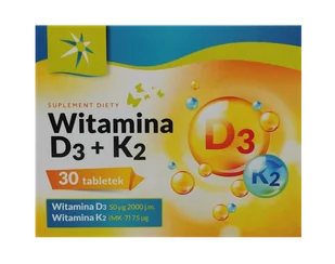Witamina D3 + K2 x 30 kaps. - Witaminy i minerały - miniaturka - grafika 1