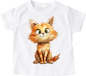 Koszulki dla dziewczynek - Koszulka z kotem dla dziecka KOTECZEK9 - miniaturka - grafika 1