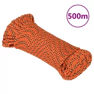 Pasmanteria - vidaXL Linka żeglarska, pomarańczowa, 5 mm, 500 m, polipropylen - miniaturka - grafika 1