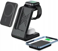 Powerbanki - Szybka ładowarka indukcyjna 3w1 powerbank 5000mAh do Apple iPhone iWatch - miniaturka - grafika 1