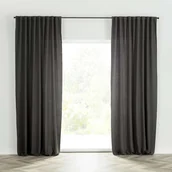 Zasłony - Zasłona BASIC na taśmie marszczącej 140x300 cm grafitowy 1 szt. - miniaturka - grafika 1
