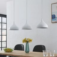 Lampy sufitowe - Lindby Elamira lampa wisząca, 3-punktowa, biała - miniaturka - grafika 1