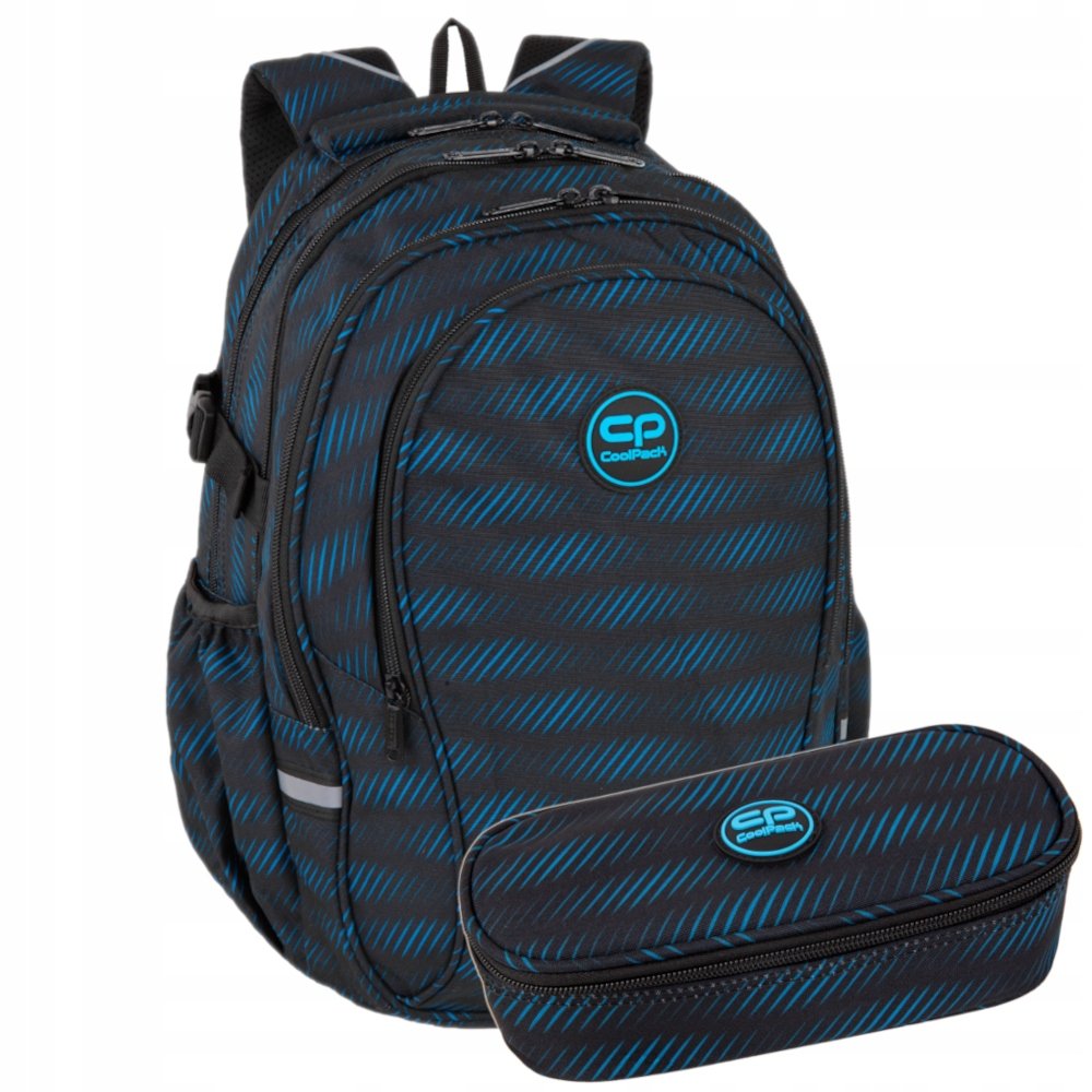 Plecak szkolny młodzieżowy CoolPack Blumeh 4-8 klasa czarny Zestaw