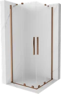 Kabiny prysznicowe - Mexen Velar Duo kabina prysznicowa rozsuwana 80x80 cm, szron, różowe złoto - 871-080-080-32-60 - miniaturka - grafika 1