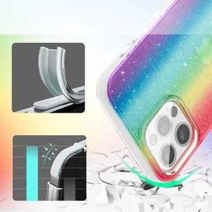 Kingxbar Ombre etui pokrowiec iPhone 12 Pro Max wielokolorowy - Etui i futerały do telefonów - miniaturka - grafika 6