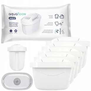 Wkład Do Dzbanków Maxi, Aquafloow, 5Szt, Biały - Wkłady filtrujące - miniaturka - grafika 1