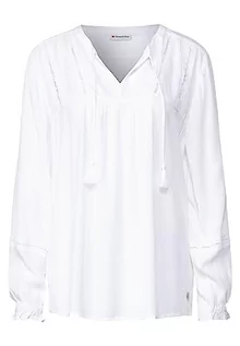 Bluzki damskie - Street One Damska tunika bluzka, biały, 36 - grafika 1