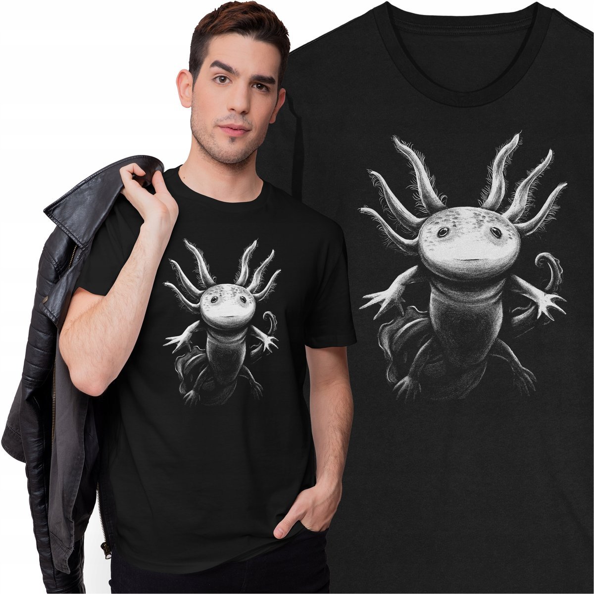 Koszulka Axolotl Aksalot Salamandra Meksykańska Zwierzęta