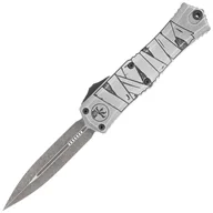 Noże - Nóż automatyczny OTF Microtech Hera II Mini D/E Signature Halloween Mummy Wrap Aluminium, Satin M390MK by Tony and Sean Marfione (1702M-1HWMYS) - miniaturka - grafika 1