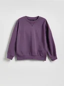 Bluzy dla chłopców - Reserved - Bluza oversize z bawełną - fioletowy - miniaturka - grafika 1