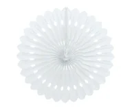 Balony i akcesoria - Rozeta dekoracyjna, biała,  wys. 40 cm - miniaturka - grafika 1