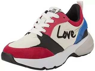 Trampki damskie - Love Moschino Sneakerd.sporty50 Nylon+Skorupa+Vit, Damskie Trampki, Wielokolorowy, 40 EU - grafika 1