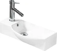 Umywalki - Umywalka Mexen Mexen Hugo umywalka nablatowa prawa 50 x 23 cm biała - 21255000R - miniaturka - grafika 1