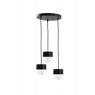 KET Druciana LAMPA wisząca metalowa OPRAWA zwis kaskada biała czarna KET855 - Lampy sufitowe - miniaturka - grafika 1