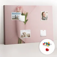 Tablice i flipcharty - Organizer, Tablica korkowa 100x70 cm + Kolorowe Pinezki - Bukiet kwiatów - miniaturka - grafika 1