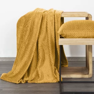 Eurofirany Koc Flanelowy Design Cindy3 Miodowy 150x200 46288-24 - Koce - miniaturka - grafika 1